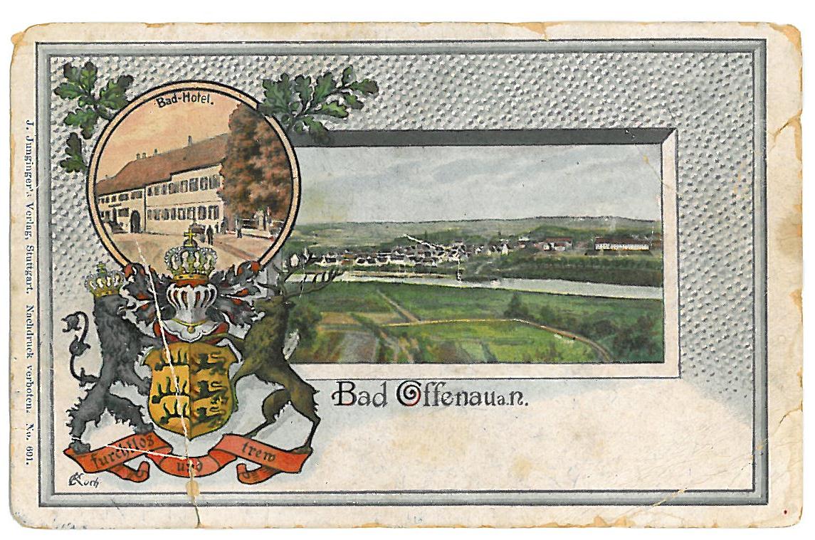 Ein Gruß aus dem Solebad Offenau: Das Badhotel Linde verfügte um 1900 sogar über eigene Postkarten.